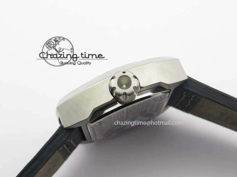 SevenFriday Q1-01 V6F 1:1 Best Edition Silver Dial On Black Leather Strap Miyota 82S7