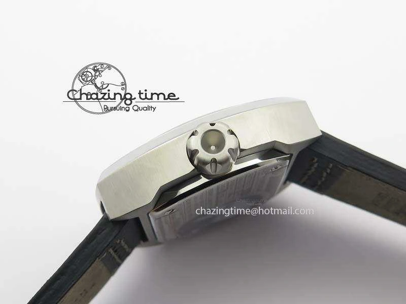 SevenFriday Q1-01 V6F 1:1 Best Edition Silver Dial On Black Leather Strap Miyota 82S7