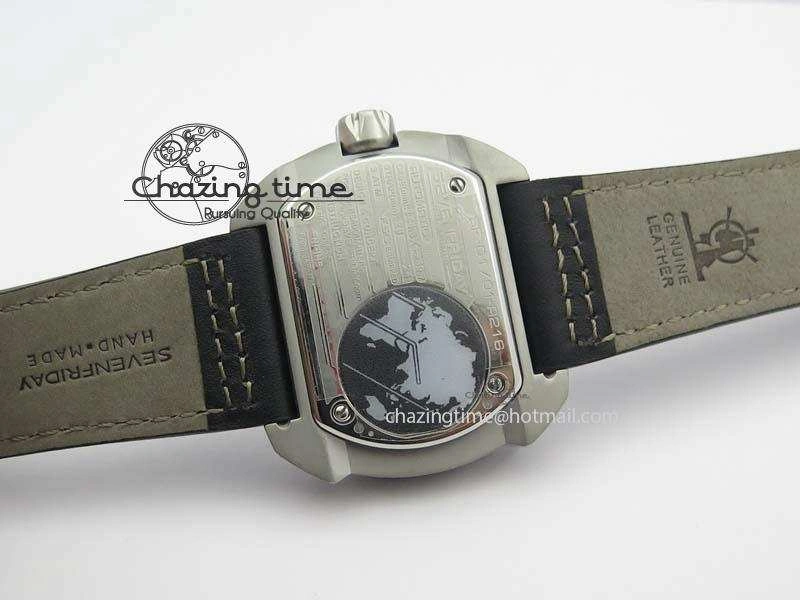 SevenFriday Q1-01 V6F 1:1 Best Edition Silver Dial On Black Leather Strap Miyota 82S7