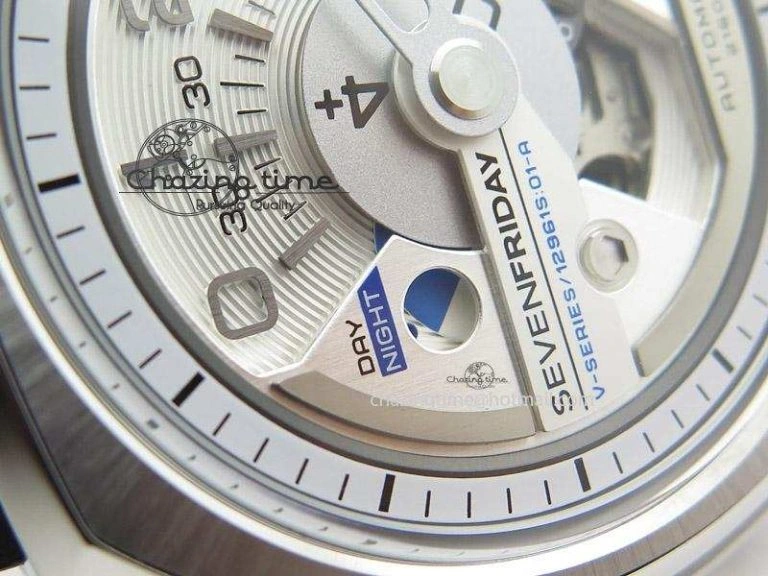 SevenFriday V1-01 V6F 1:1 Best Edition Silver Dial On Black Leather Strap Miyota 82S7