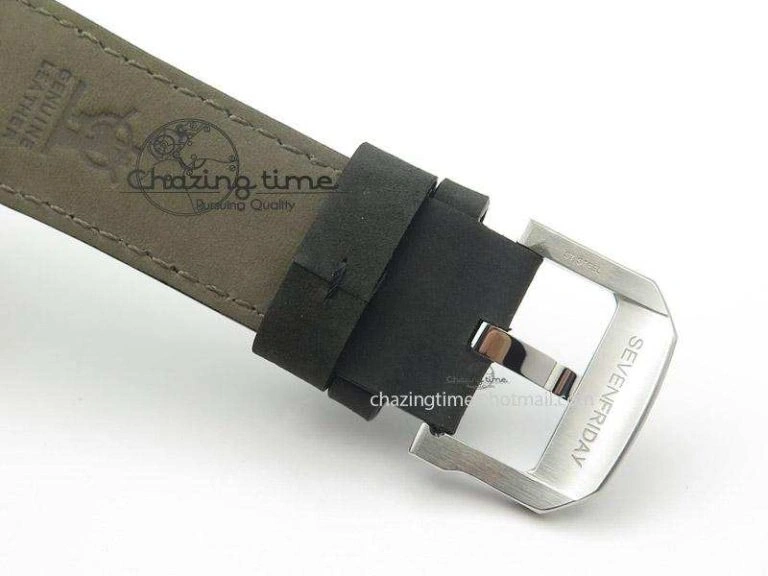 SevenFriday V1-01 V6F 1:1 Best Edition Silver Dial On Black Leather Strap Miyota 82S7
