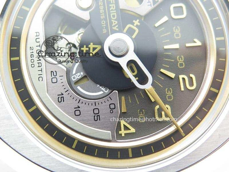 SevenFriday V2-01 V6F 1:1 Best Edition Black Silver Dial On Brown Leather Strap Miyota 82S7