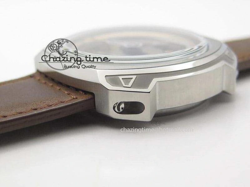 SevenFriday V2-01 V6F 1:1 Best Edition Black Silver Dial On Brown Leather Strap Miyota 82S7