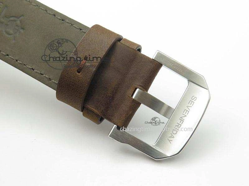 SevenFriday V2-01 V6F 1:1 Best Edition Black Silver Dial On Brown Leather Strap Miyota 82S7
