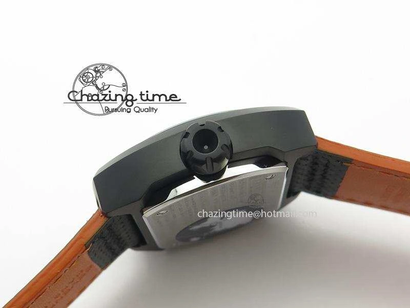 SevenFriday V3-02-GR V6F Best Edition Black Silver Dial Orange Hand On Black Leather Strap Miyota 82S7