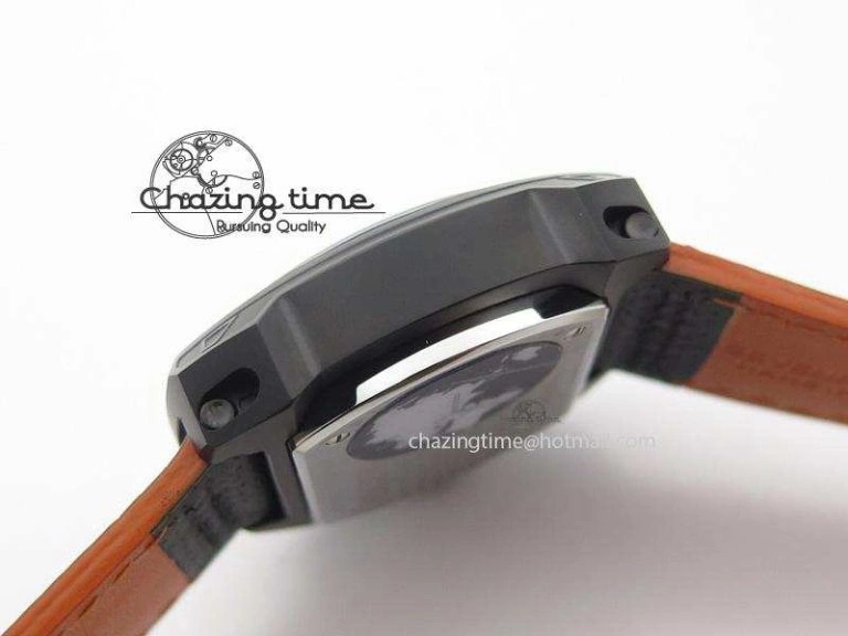 SevenFriday V3-02-GR V6F Best Edition Black Silver Dial Orange Hand On Black Leather Strap Miyota 82S7