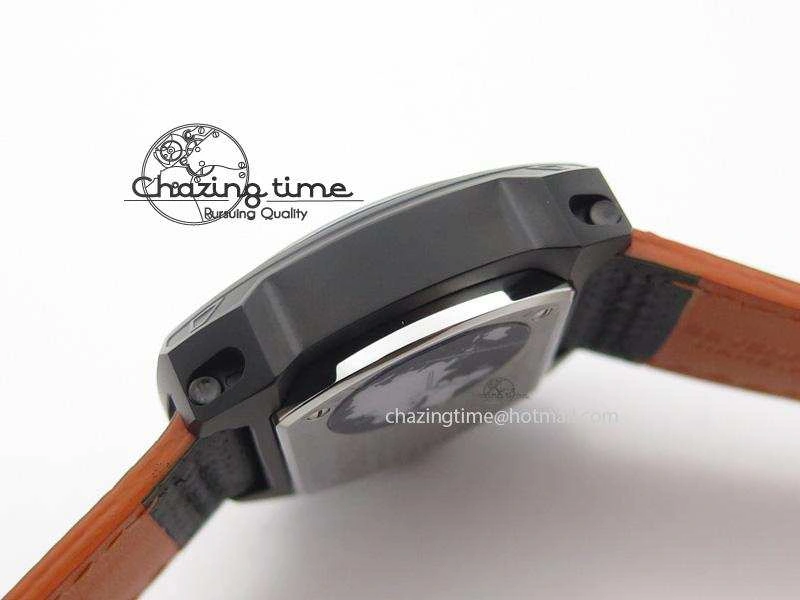 SevenFriday V3-02-GR V6F Best Edition Black Silver Dial Orange Hand On Black Leather Strap Miyota 82S7