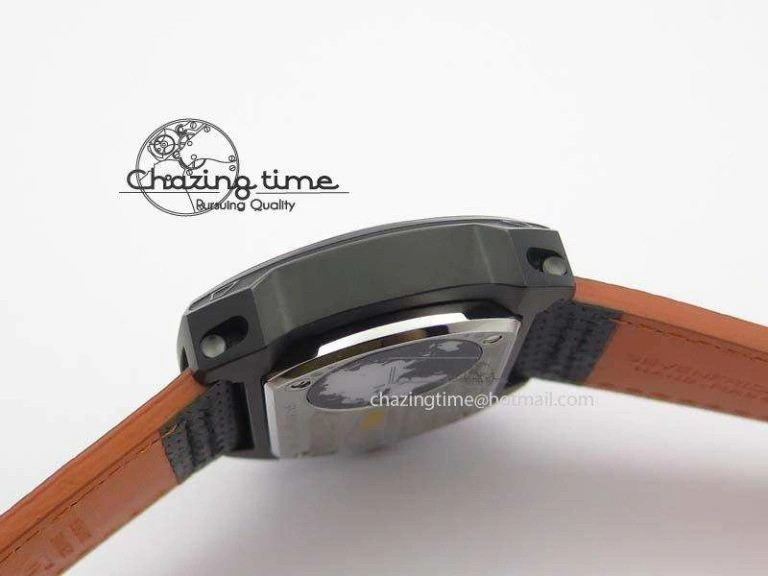 SevenFriday V3-02-GR V6F Best Edition Black Silver Dial Orange Hand On Black Leather Strap Miyota 82S7