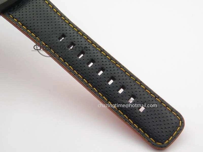 SevenFriday V3-02-GR V6F Best Edition Black Silver Dial Orange Hand On Black Leather Strap Miyota 82S7