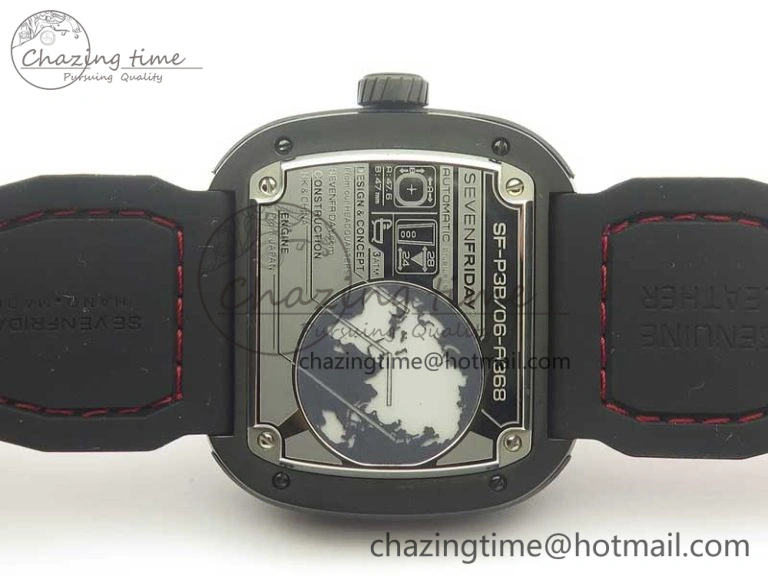 Sevenfriday P3B 06 Racing Team Red SVF 1:1 Best Edition on Red Leather Strap Miyota 82S7