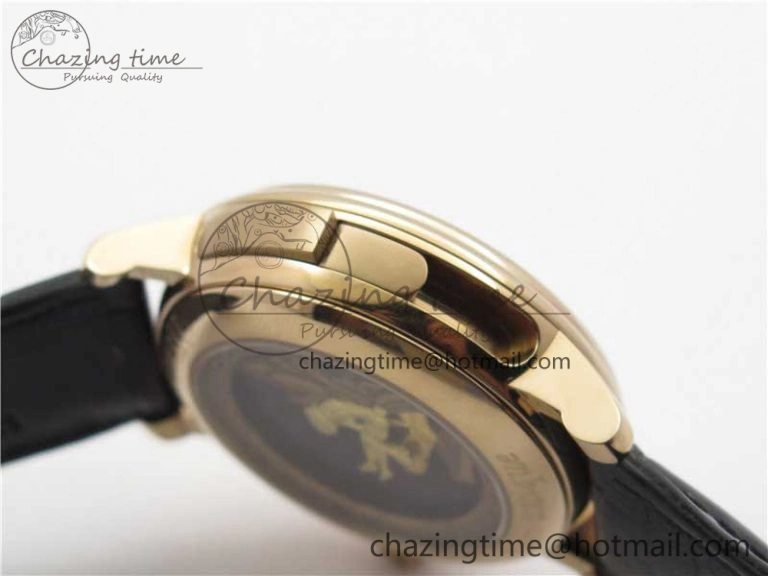 Sexual Revolution Erotic Watch RG ZSF White Dial SS Markers on Black Leather Strap A23J