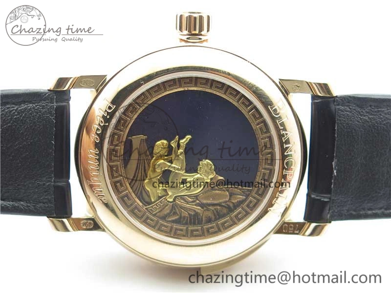 Sexual Revolution Erotic Watch RG ZSF White Dial SS Markers on Black Leather Strap A23J