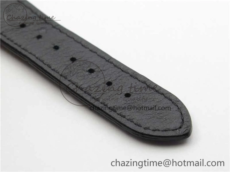 Sexual Revolution Erotic Watch RG ZSF White Dial SS Markers on Black Leather Strap A23J