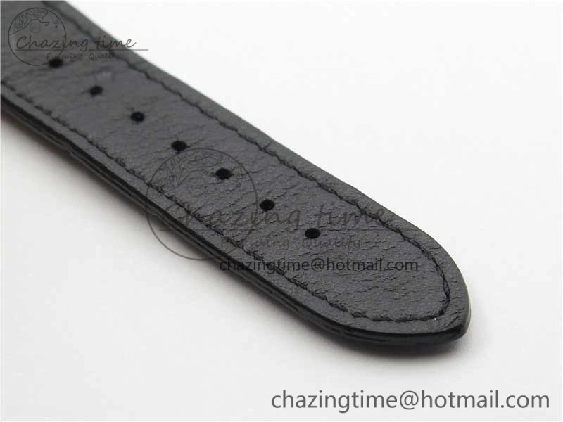 Sexual Revolution Erotic Watch RG ZSF White Dial SS Markers on Black Leather Strap A23J