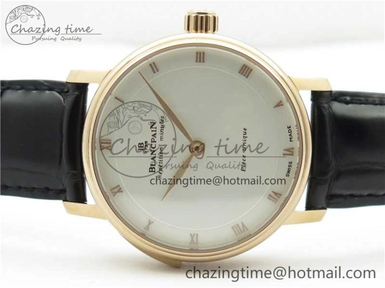 Sexual Revolution Erotic Watch RG ZSF White Dial SS Markers on Black Leather Strap A23J