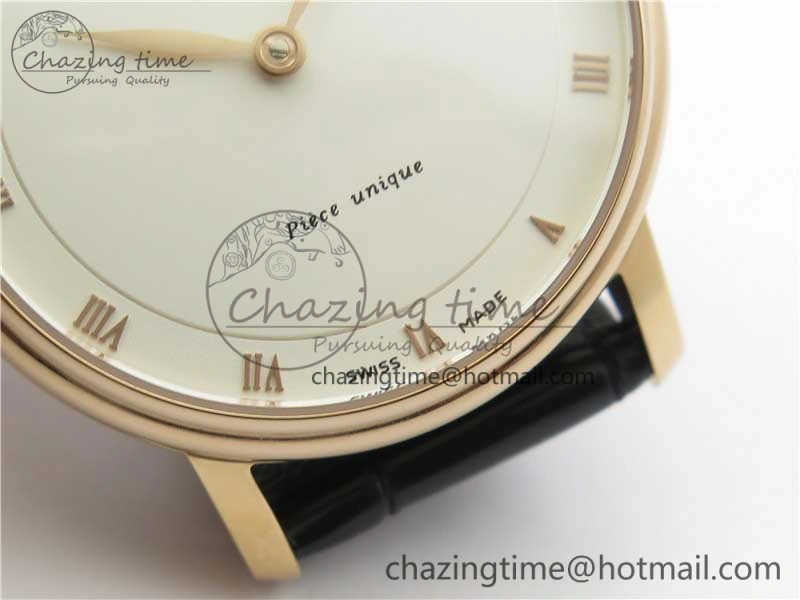Sexual Revolution Erotic Watch RG ZSF White Dial SS Markers on Black Leather Strap A23J