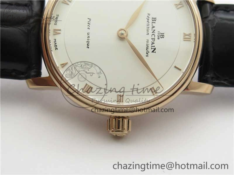 Sexual Revolution Erotic Watch RG ZSF White Dial SS Markers on Black Leather Strap A23J