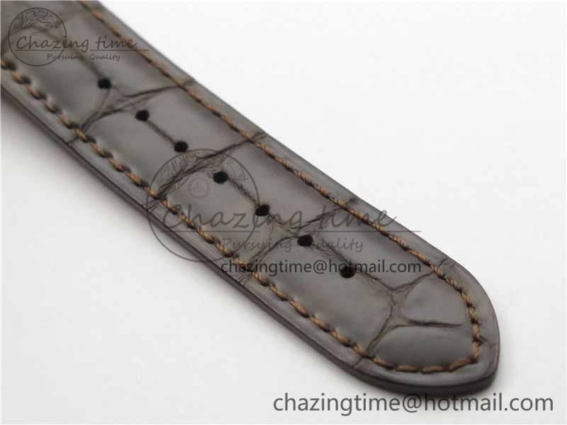 Sexual Revolution Erotic Watch SS ZSF White Dial Gold Markers on Brown Leather Strap A23J