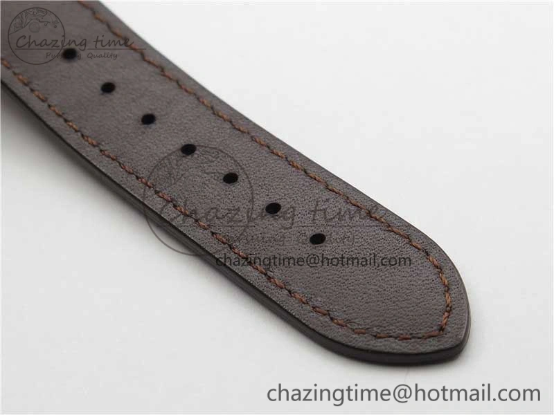 Sexual Revolution Erotic Watch SS ZSF White Dial Gold Markers on Brown Leather Strap A23J