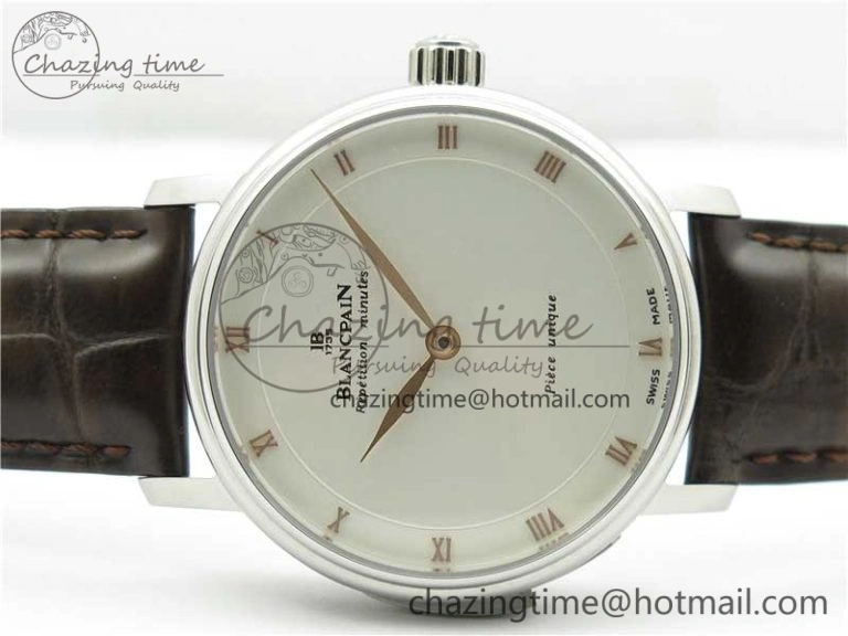 Sexual Revolution Erotic Watch SS ZSF White Dial Gold Markers on Brown Leather Strap A23J