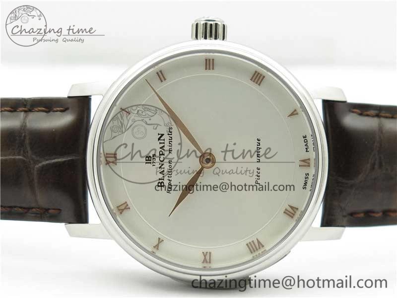 Sexual Revolution Erotic Watch SS ZSF White Dial Gold Markers on Brown Leather Strap A23J