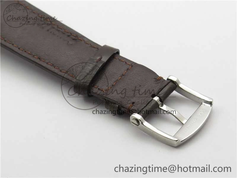 Sexual Revolution Erotic Watch SS ZSF White Dial Gold Markers on Brown Leather Strap A23J