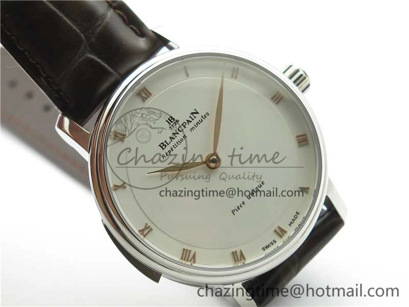 Sexual Revolution Erotic Watch SS ZSF White Dial Gold Markers on Brown Leather Strap A23J