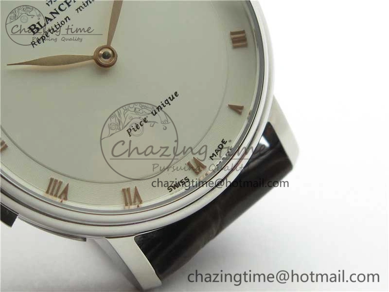 Sexual Revolution Erotic Watch SS ZSF White Dial Gold Markers on Brown Leather Strap A23J