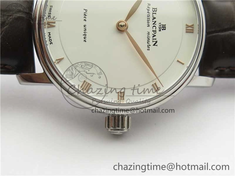 Sexual Revolution Erotic Watch SS ZSF White Dial Gold Markers on Brown Leather Strap A23J
