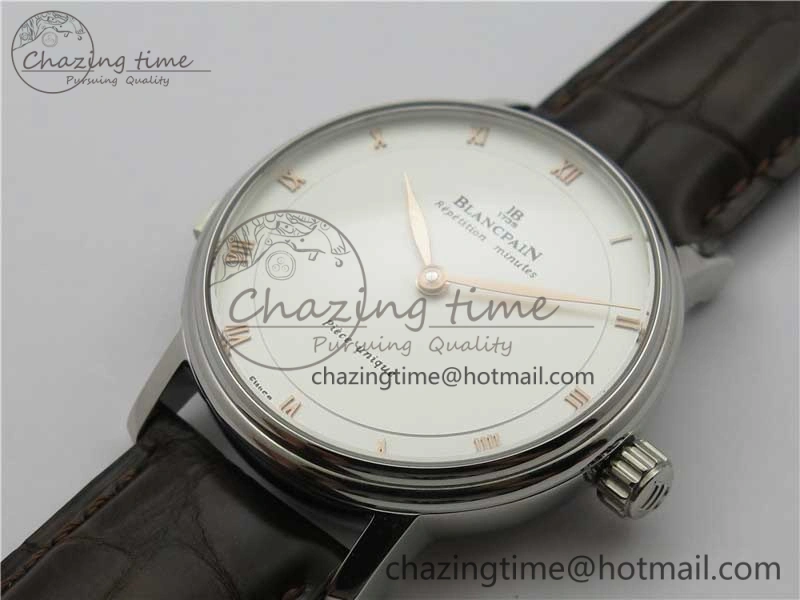 Sexual Revolution Erotic Watch SS ZSF White Dial Gold Markers on Brown Leather Strap A23J