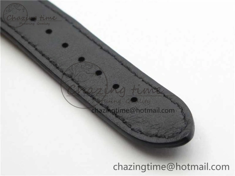 Sexual Revolution Erotic Watch SS ZSF White Dial SS Markers on Black Leather Strap A23J