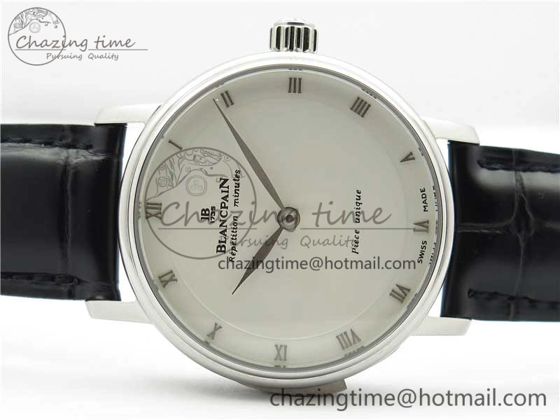 Sexual Revolution Erotic Watch SS ZSF White Dial SS Markers on Black Leather Strap A23J