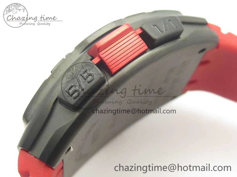 Skafander DLC  Red On Red Rubber Strap MIYOTA 8215