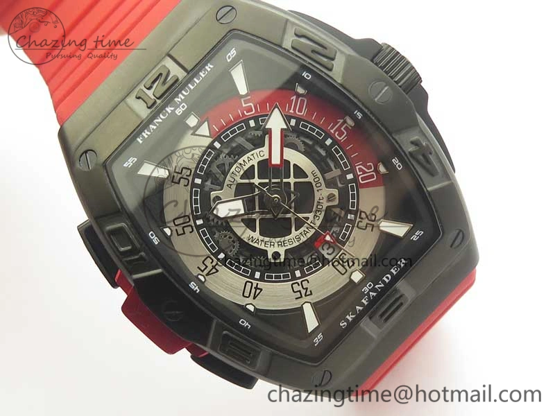 Skafander DLC  Red On Red Rubber Strap MIYOTA 8215