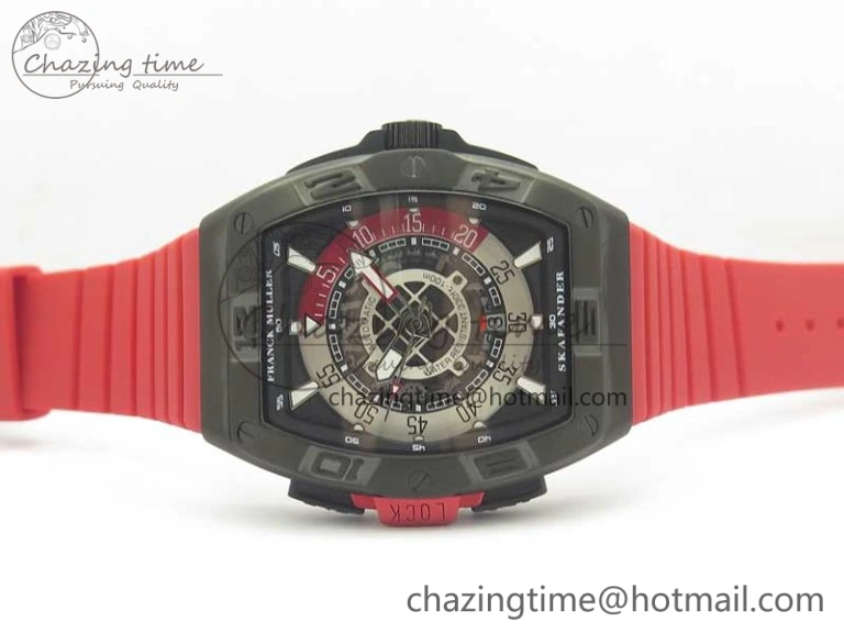 Skafander DLC  Red On Red Rubber Strap MIYOTA 8215