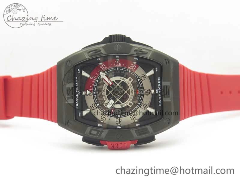 Skafander DLC  Red On Red Rubber Strap MIYOTA 8215