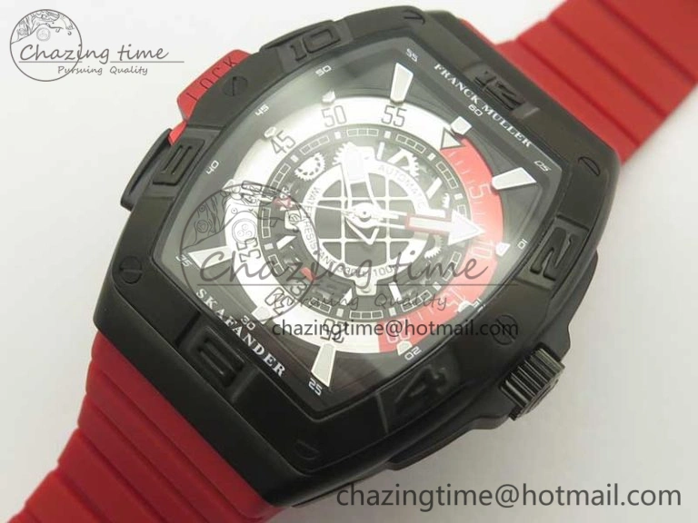 Skafander DLC  Red On Red Rubber Strap MIYOTA 8215