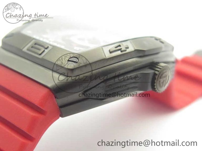 Skafander DLC  Red On Red Rubber Strap MIYOTA 8215