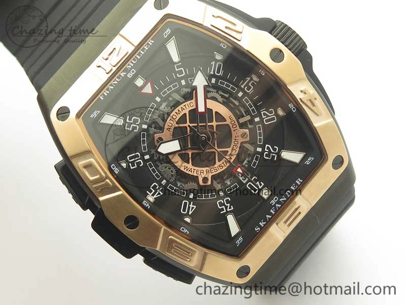 Skafander RG Black On Black Rubber Strap MIYOTA 8215