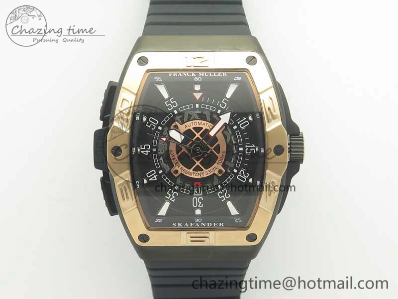 Skafander RG Black On Black Rubber Strap MIYOTA 8215