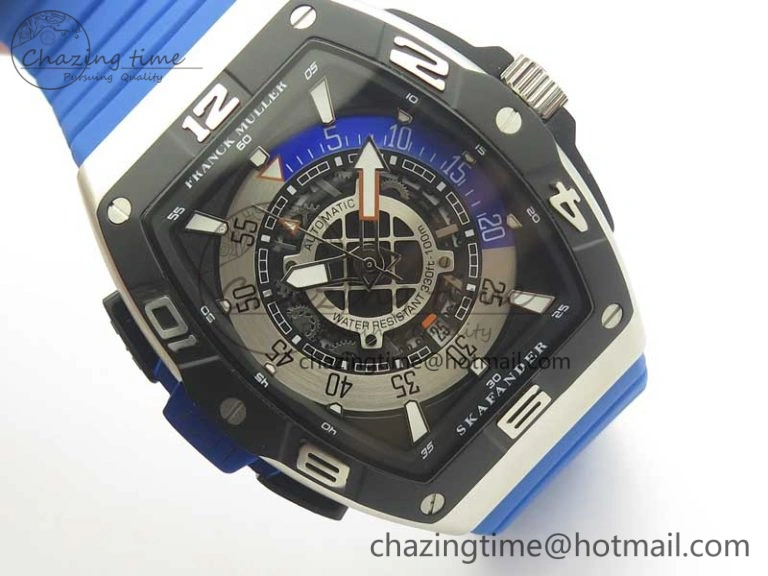 Skafander SS Blue On Blue Rubber Strap MIYOTA 8215
