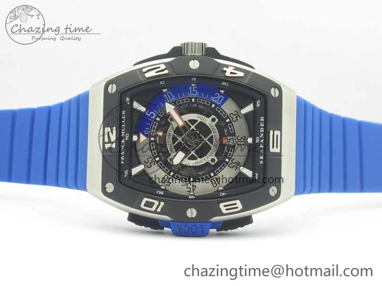 Skafander SS Blue On Blue Rubber Strap MIYOTA 8215