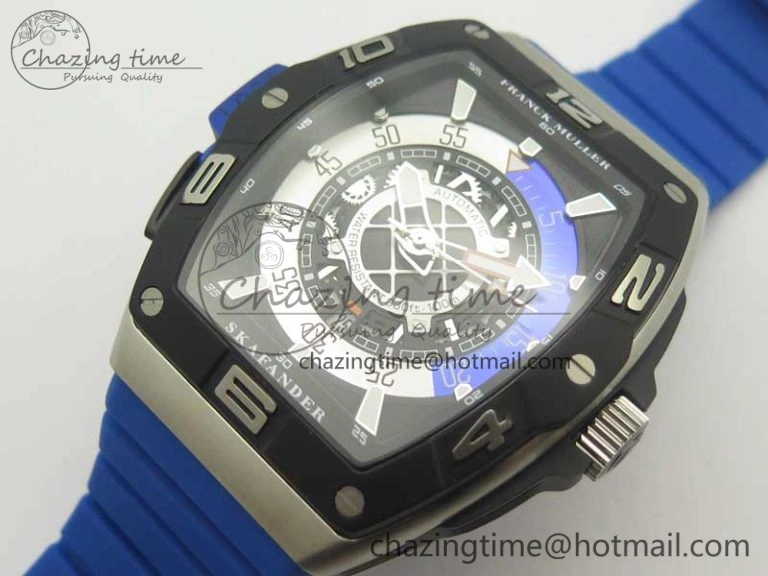 Skafander SS Blue On Blue Rubber Strap MIYOTA 8215