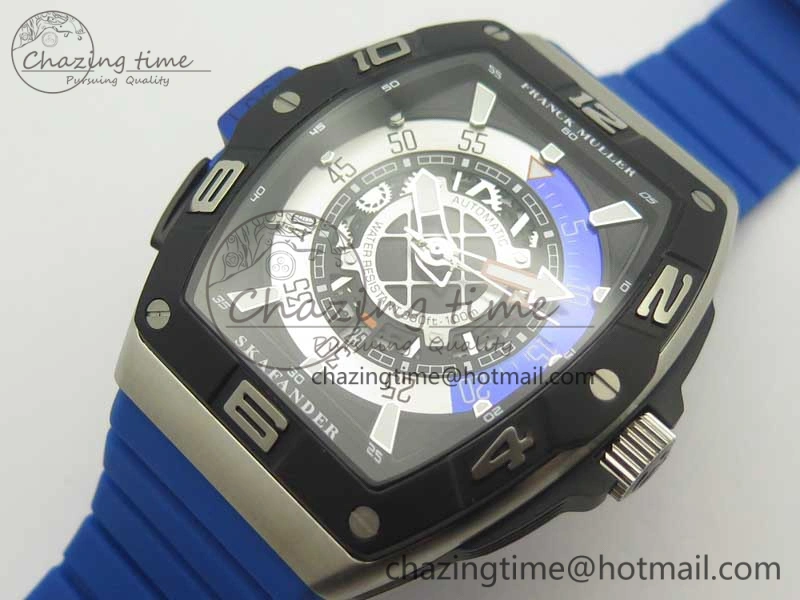 Skafander SS Blue On Blue Rubber Strap MIYOTA 8215