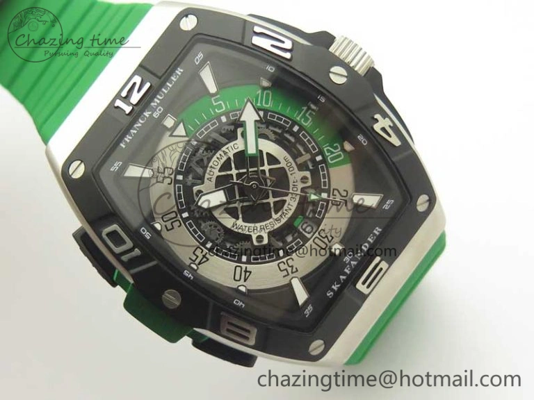 Skafander SS Green On Green Rubber Strap MIYOTA 8215
