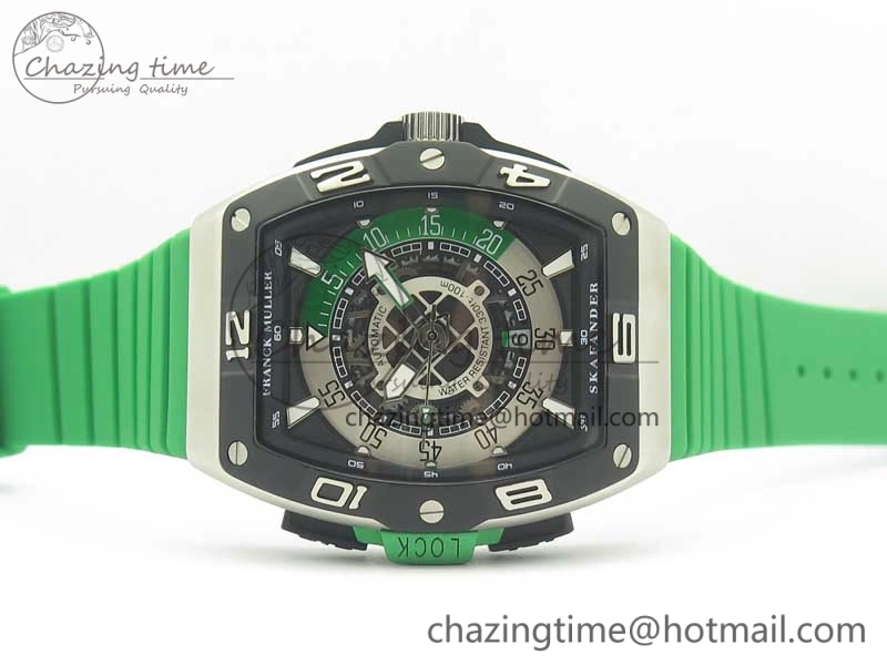 Skafander SS Green On Green Rubber Strap MIYOTA 8215