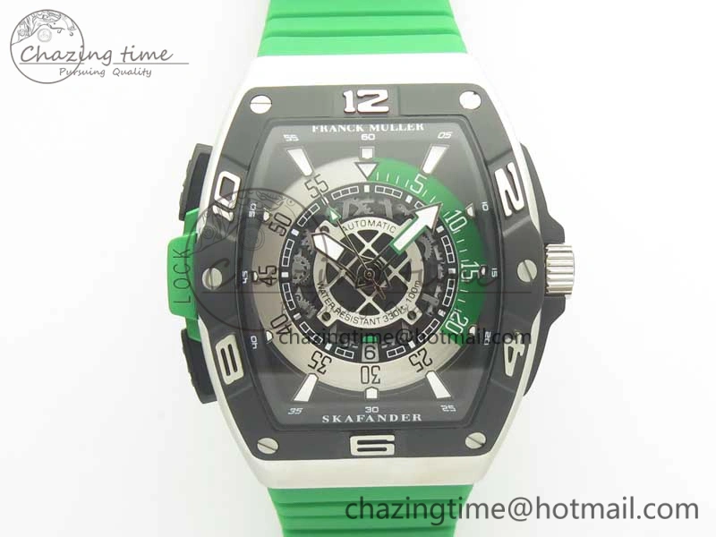 Skafander SS Green On Green Rubber Strap MIYOTA 8215