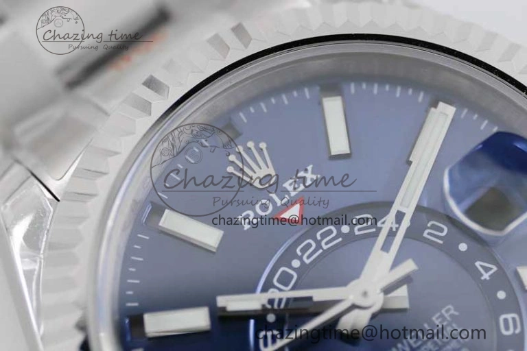 Sky-Dweller 326934 904L SS Noob 1:1 Best Edition Blue Dial on SS Bracelet Asian 23J to 9001
