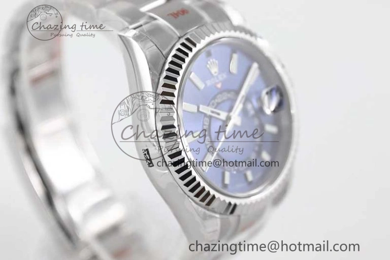 Sky-Dweller 326934 904L SS Noob 1:1 Best Edition Blue Dial on SS Bracelet Asian 23J to 9001