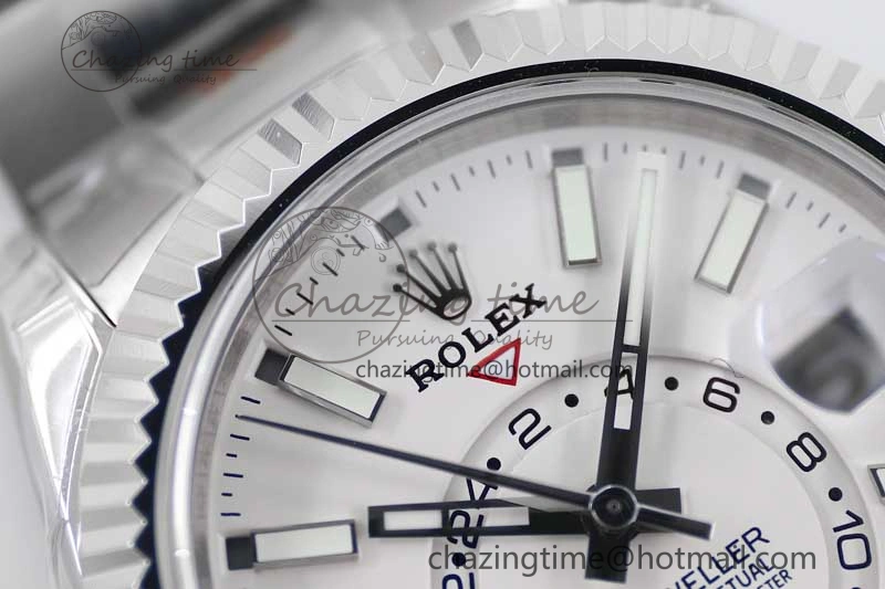 Sky-Dweller 326934 904L SS Noob 1:1 Best Edition White Dial on SS Bracelet Asian 23J to 9001
